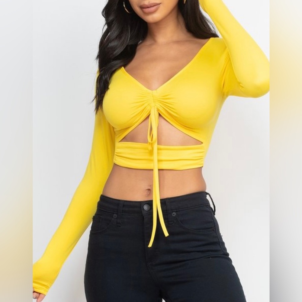 New yellow crop top